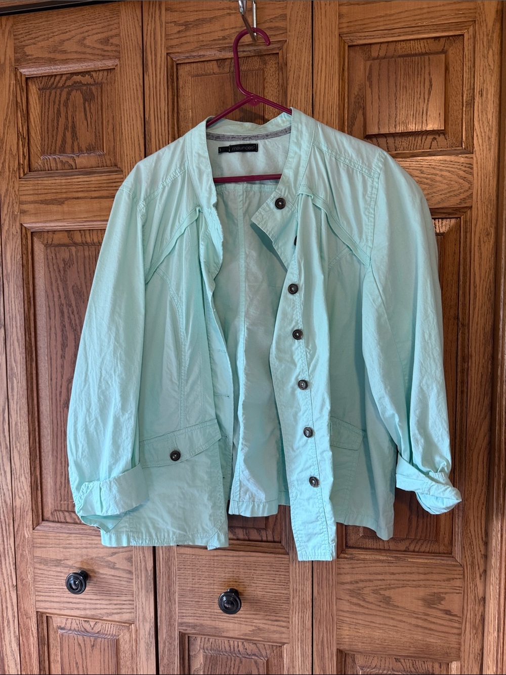 Maurices Light Aqua Utility Jacket